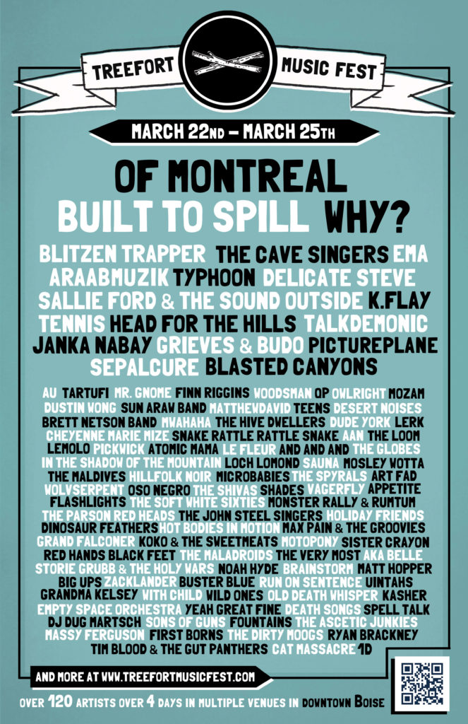 Treefort Music Fest 2012 Full Lineup Poster