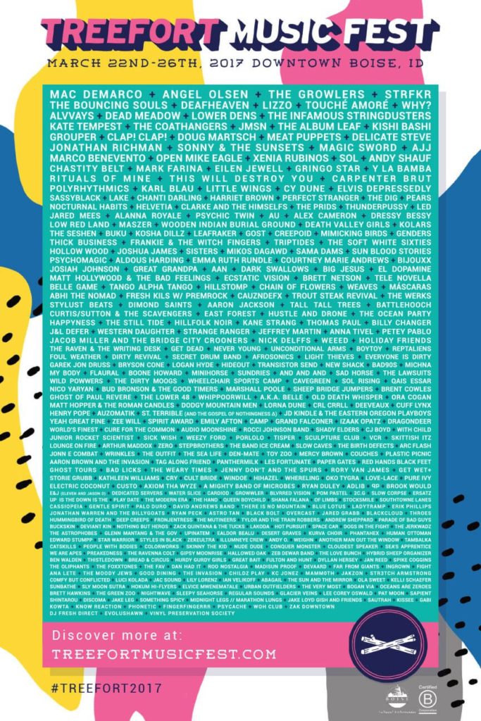 Treefort Music Fest 2017 Full Lineup Poster