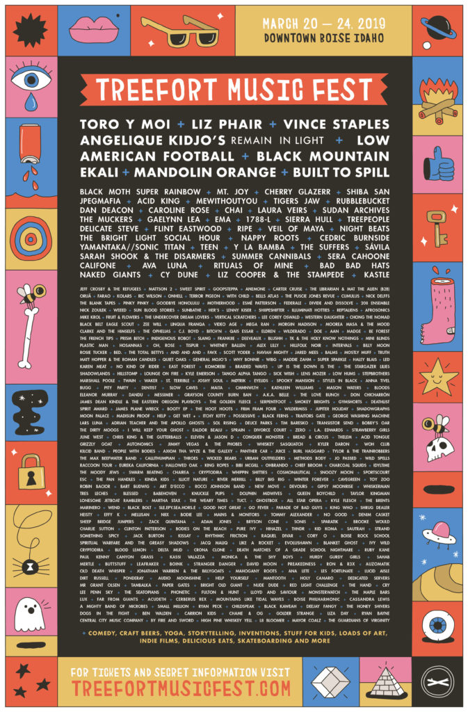 Treefort Music Fest 2019 Full Lineup Poster